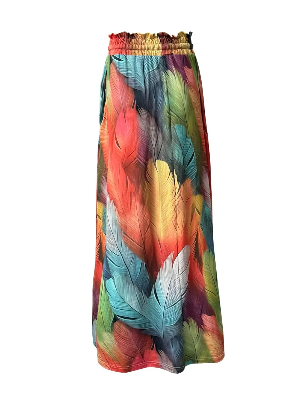 Printed Maxi Skirt with Pockets, image 3