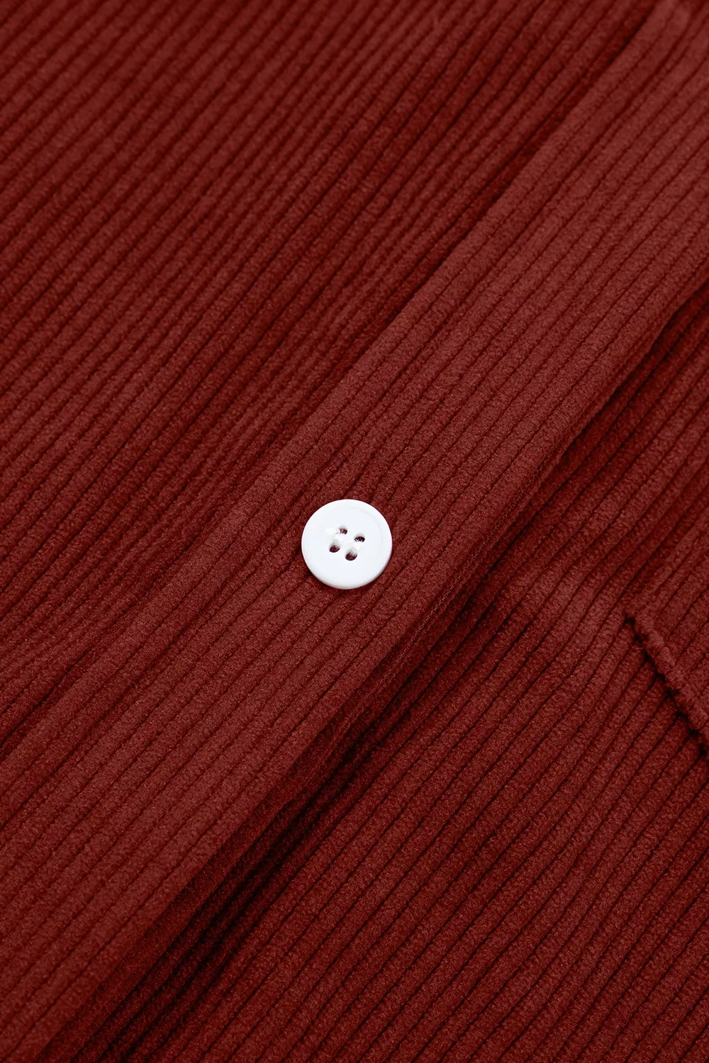 Adjustable Cuff Long Sleeve Corduroy Shirt, image 10