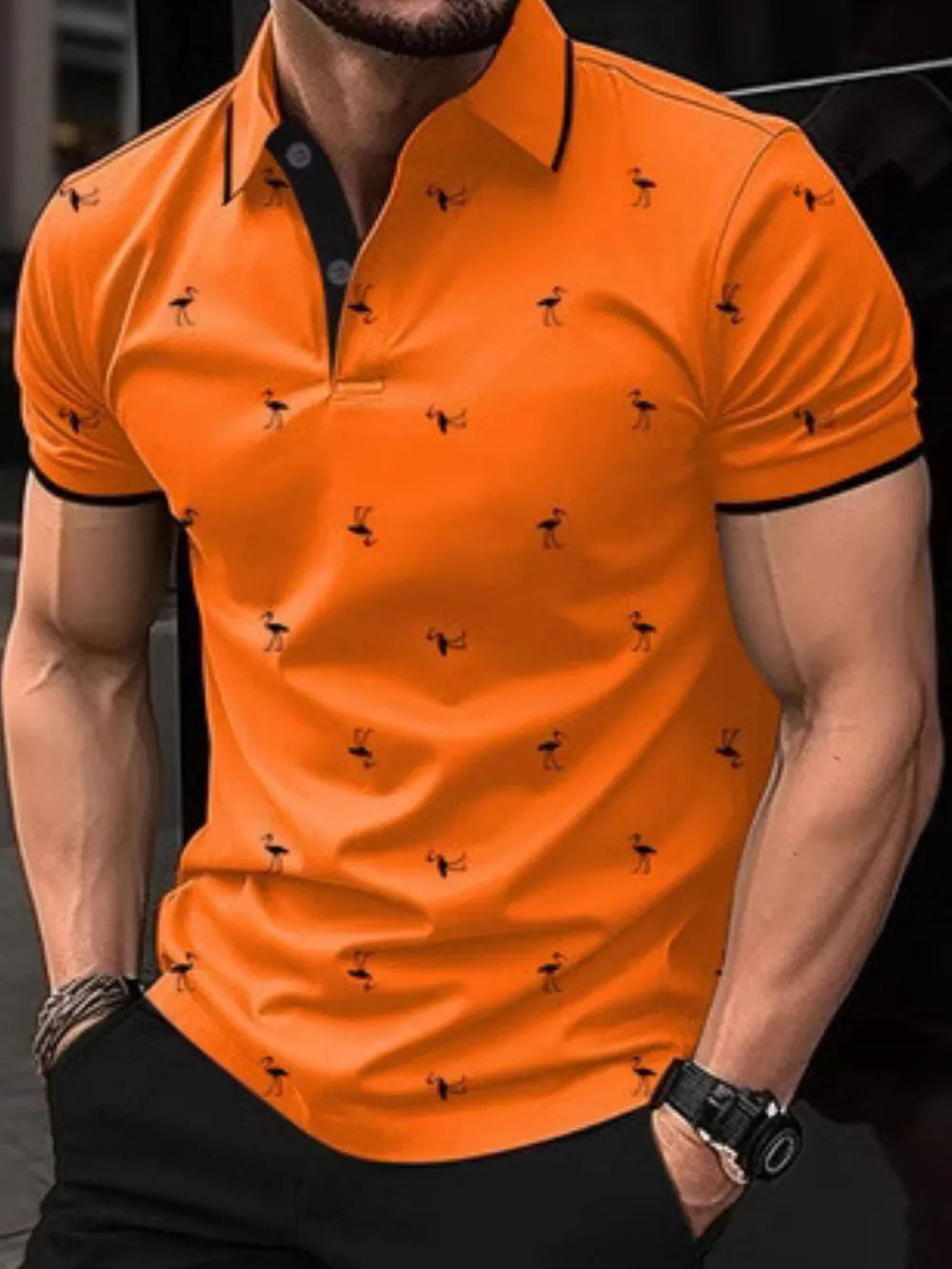 Men's Full Size Collared Neck Short Sleeve Polo Plus Size, image 4
