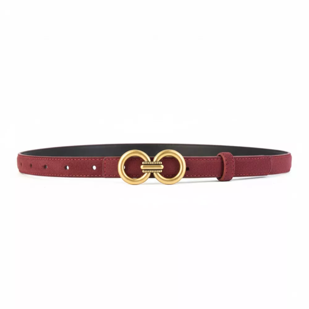 Golden Double Circle Buckle Belt, image 3