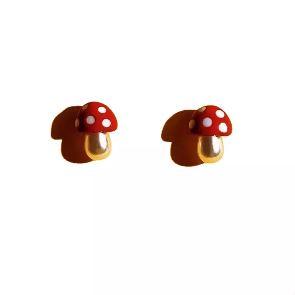Mushroom Stud Earrings, image 2
