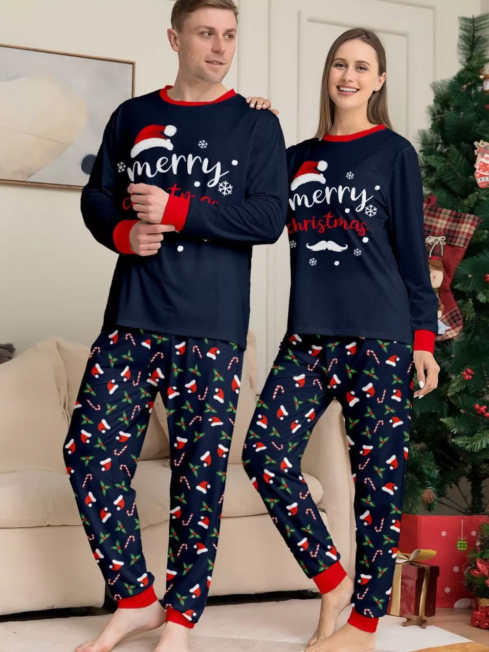Full Size Family Matching Christmas Pajama Set Plus Size, image 3