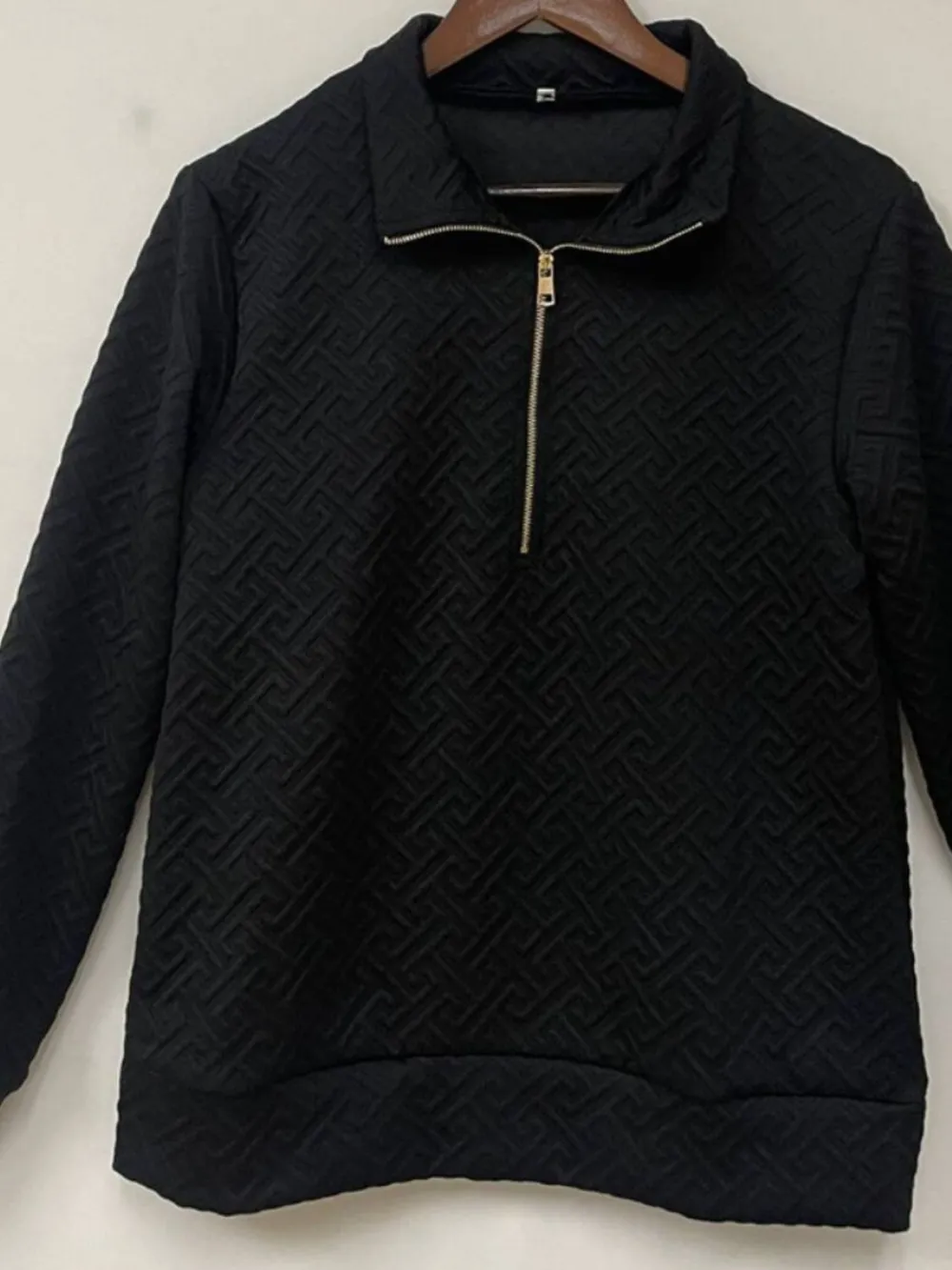 Textured Dropped Shoulder Long Sleeve Sweatshirt, image 5