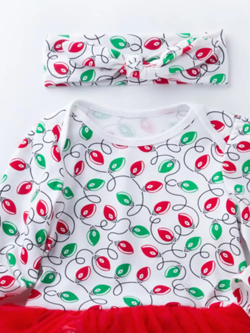 Children's Christmas One Piece Dress with Headband, image 4