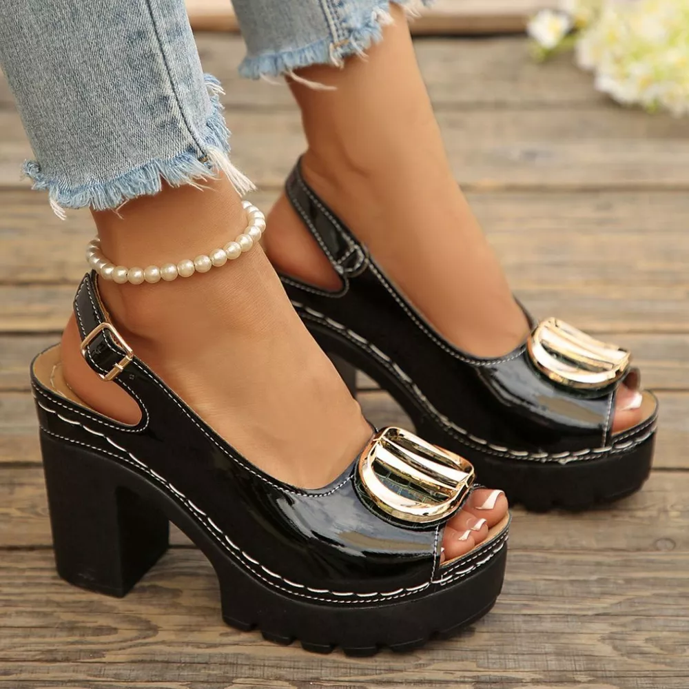 Open Toe Block Heels Sandals, image 10