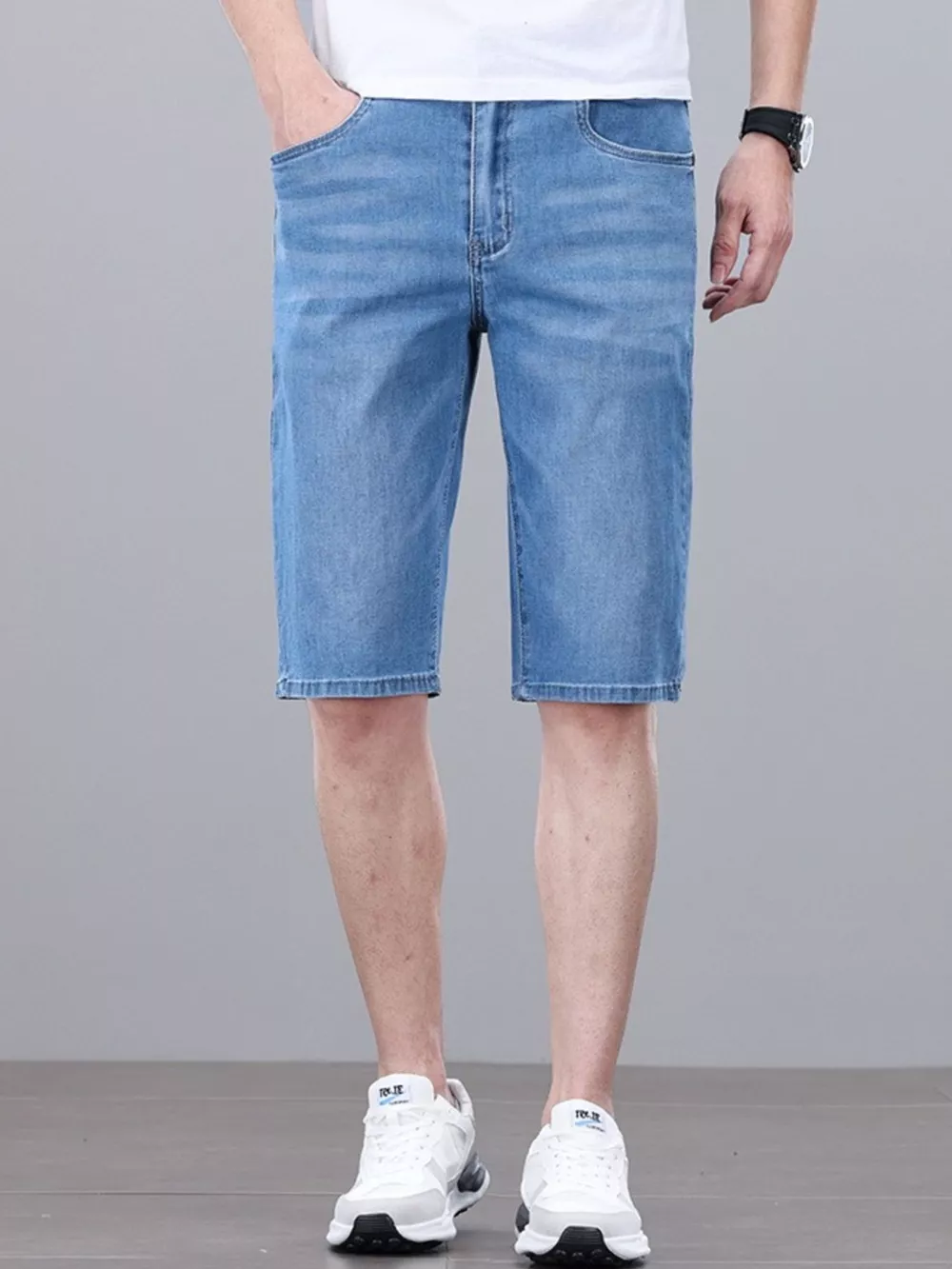 Men's Loose Fit Denim Shorts, image 2