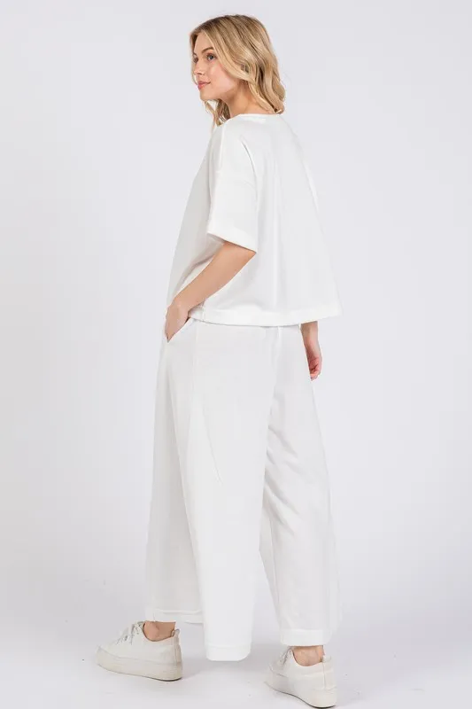 Ces Femme Half Button Half Sleeve Top and Pants Set, image 2