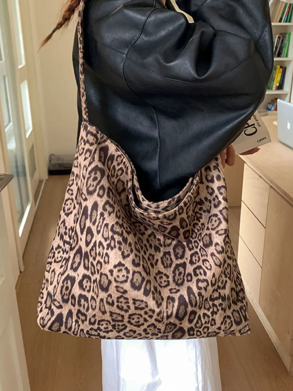 Leopard Print Tote Bag, image 2