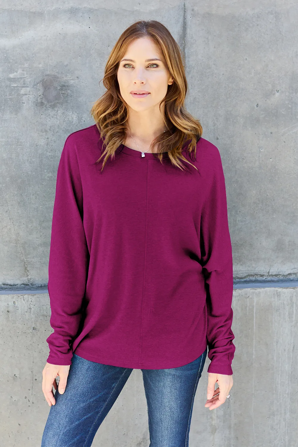 Full Size Round Neck Long Sleeve T-Shirt, image 5