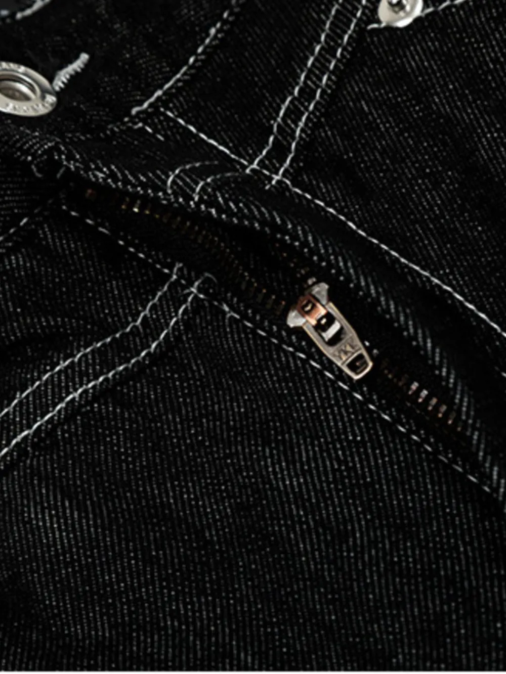 Men's Wide Leg Jeans with Contrast Stitching, image 8