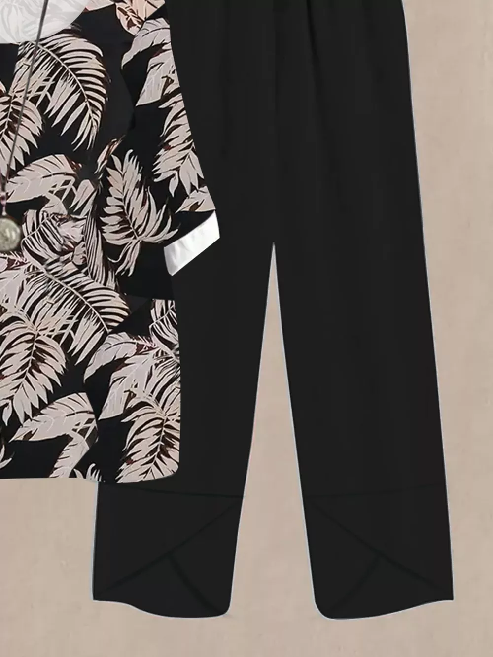 Printed Half Sleeve Top and Pants Set, image 3