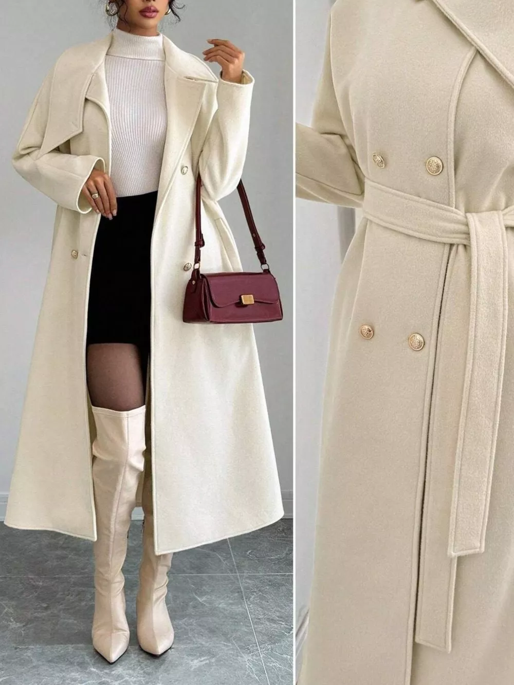 Double-Breasted Longline Coat, image 20