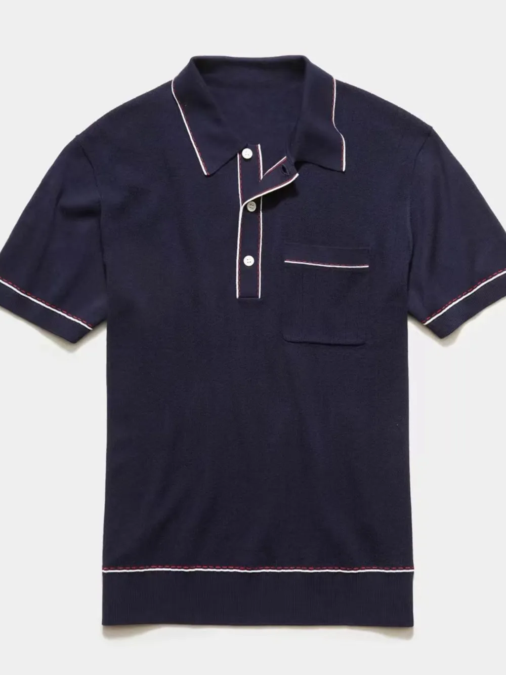 Men's Plus Size Button Detail Short Sleeve Polo, image 4