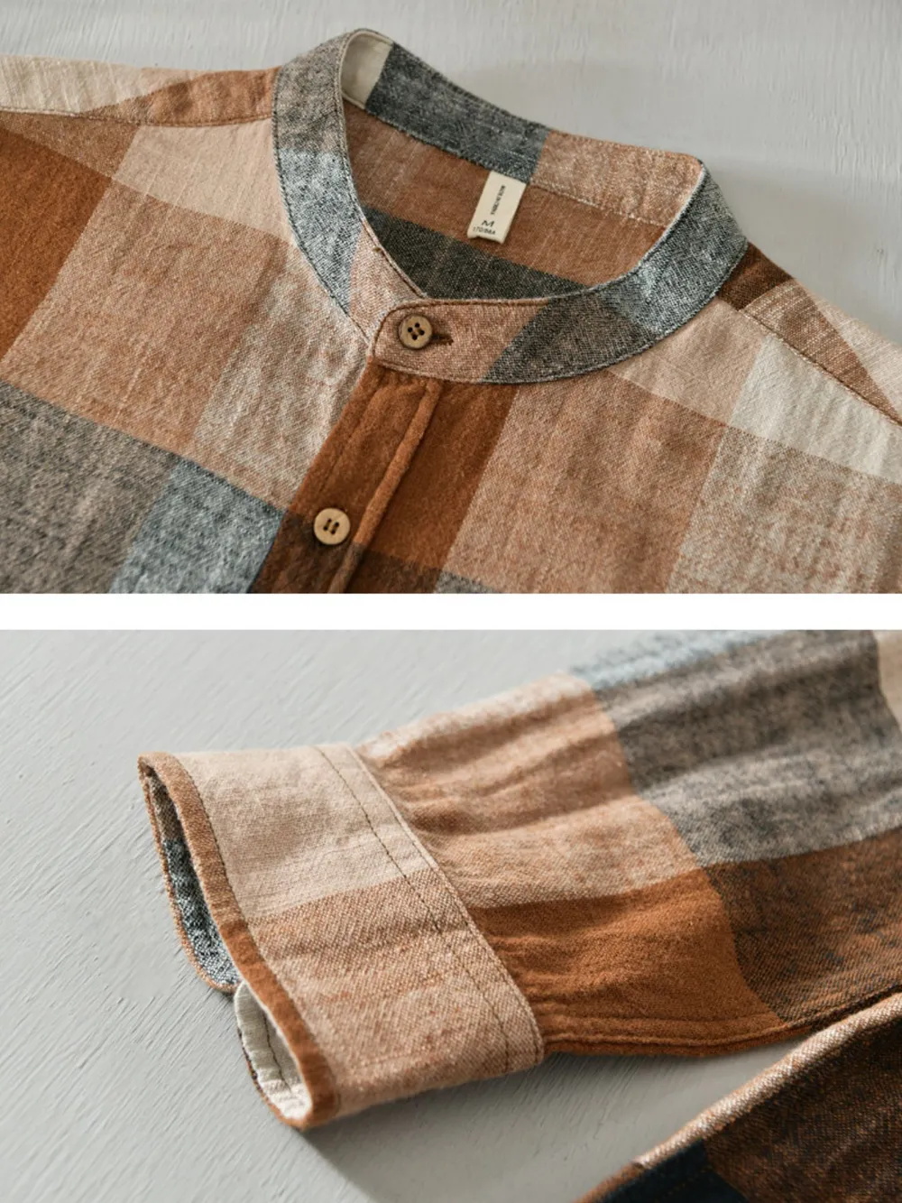 Men's Plus Size Plaid Long Sleeve Shirt, image 5