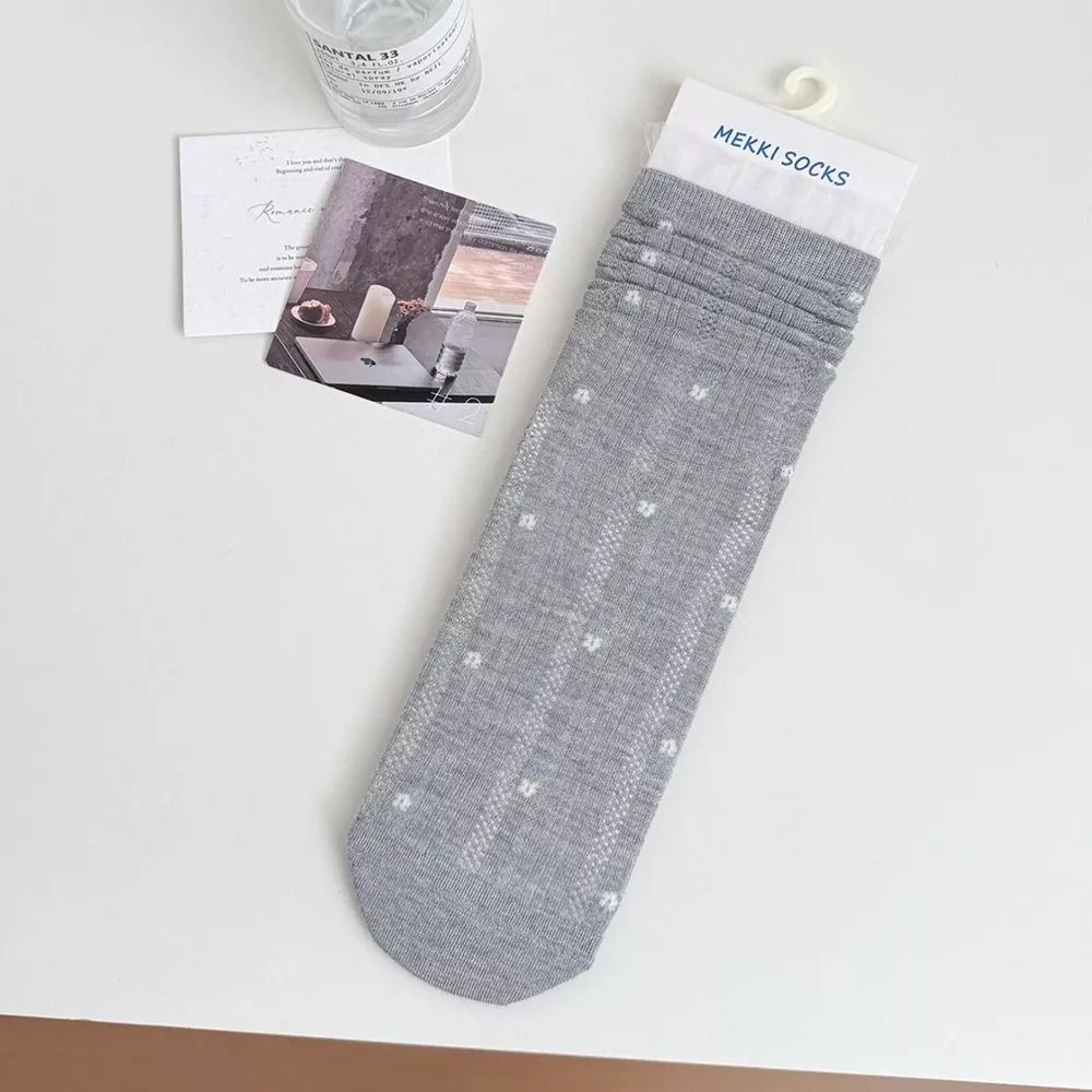 Breathable Floral Crew Socks, image 10