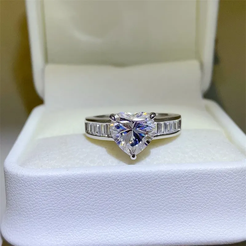 3 Carat Moissanite 925 Sterling Silver Ring, image 2