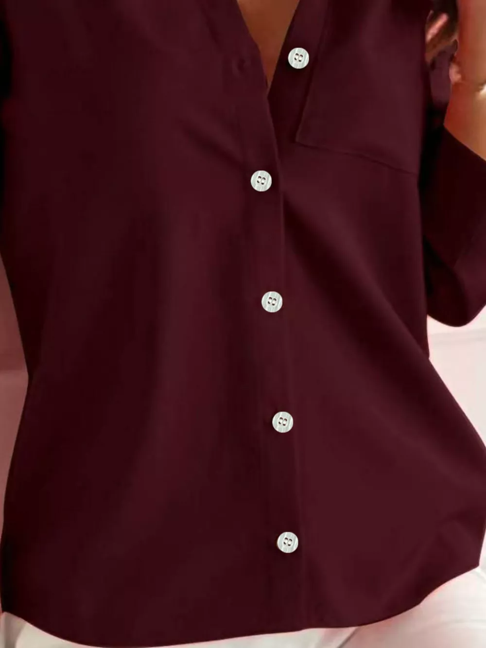 Button-Down Roll-Up Sleeve Shirt, image 3