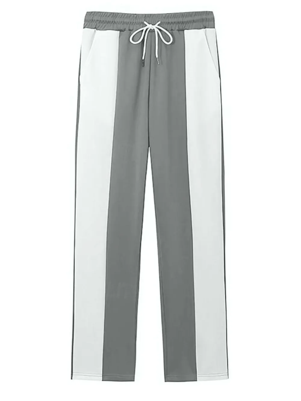 Men's Full Size Drawstring Contrast Pants Plus Size, image 4