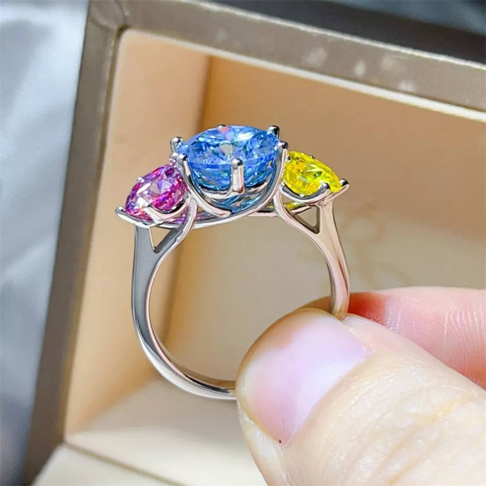 5 Carat Moissanite 925 Sterling Silver Ring, image 2