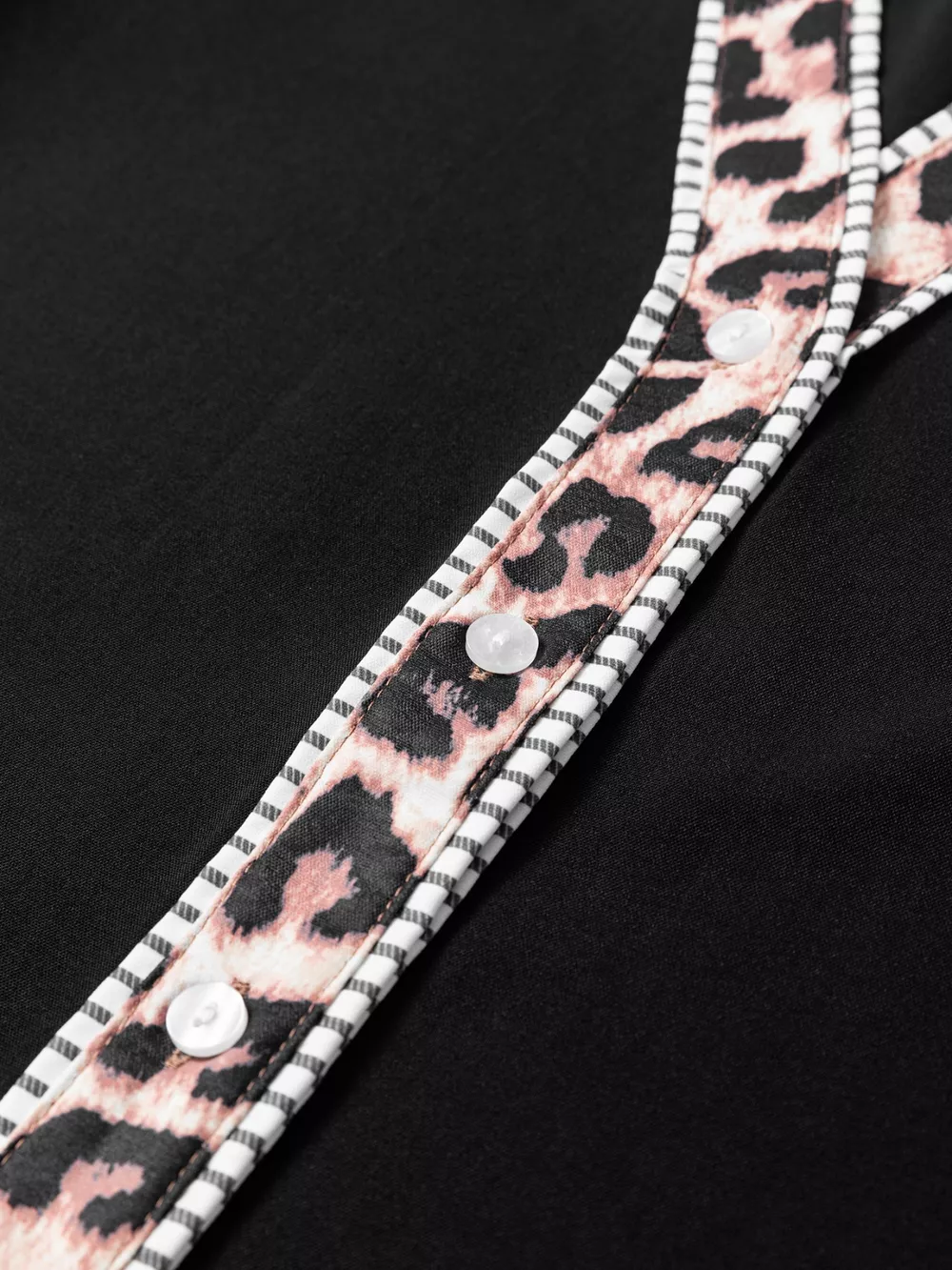 Leopard Trim Puff Sleeve Blouse, image 8