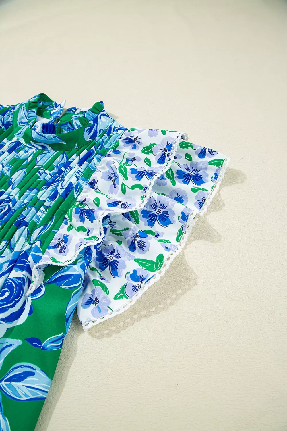 Floral Print Ruffle Sleeve Blouse, image 2