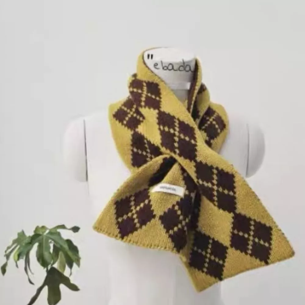 Argyle Pattern Warm Winter Scarf, image 5