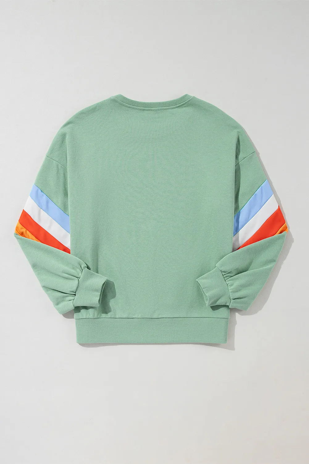 Contrast Round Neck Long Sleeve Sweatshirt, image 2