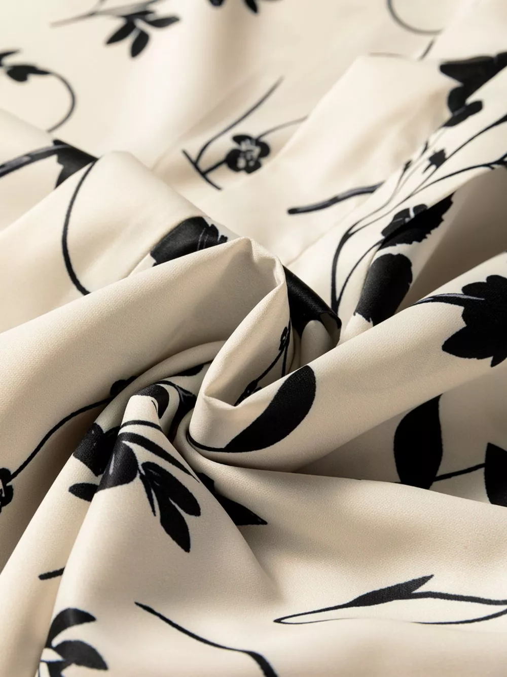 Floral Print Split Neck Long Sleeve Blouse, image 2