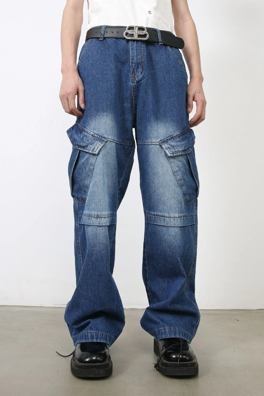 Men's Baggy Jeans with Pockets, image 4