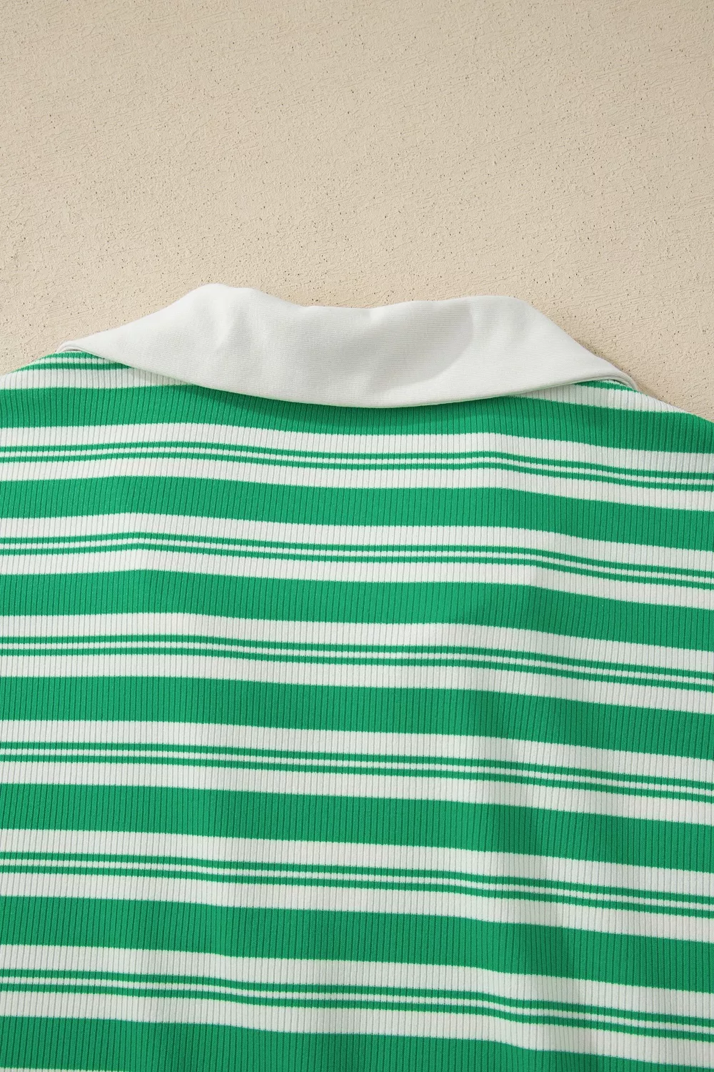 Stripe Collared V Neck Short Sleeve T Shirt Midi Dress with Pockets, image 7