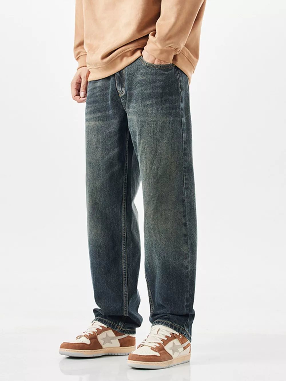 Men's Wide Leg Jeans, image 2