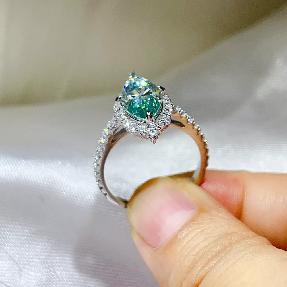 3 Carat 925 Sterling Silver Moissanite Ring, image 5