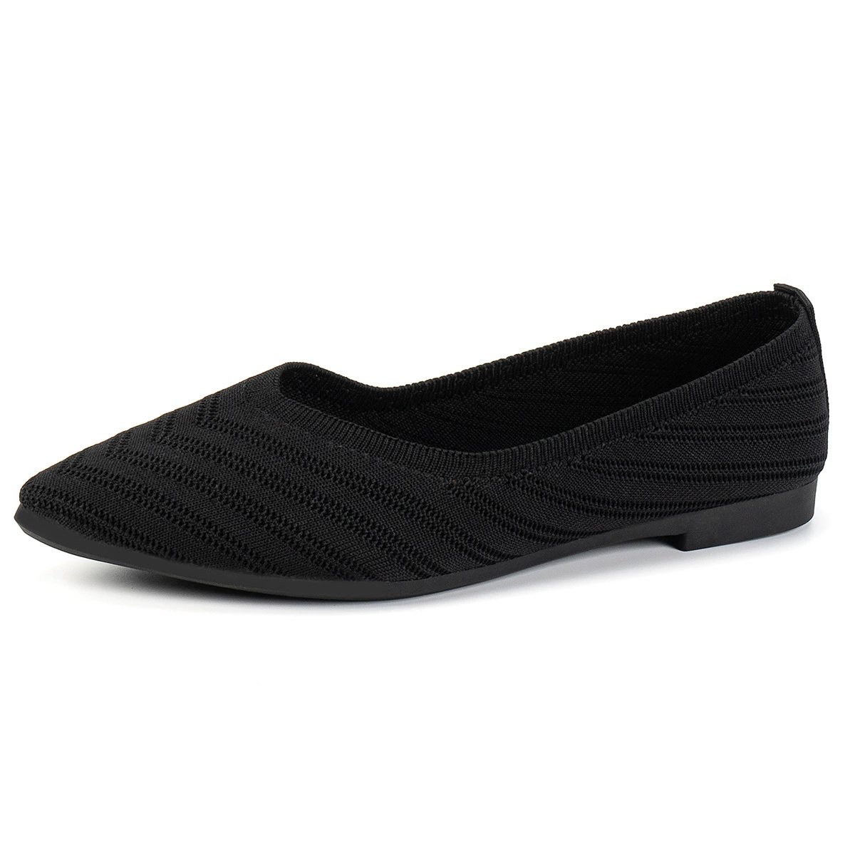 Mesh Point Toe Solid Color Slip-Ons, image 5