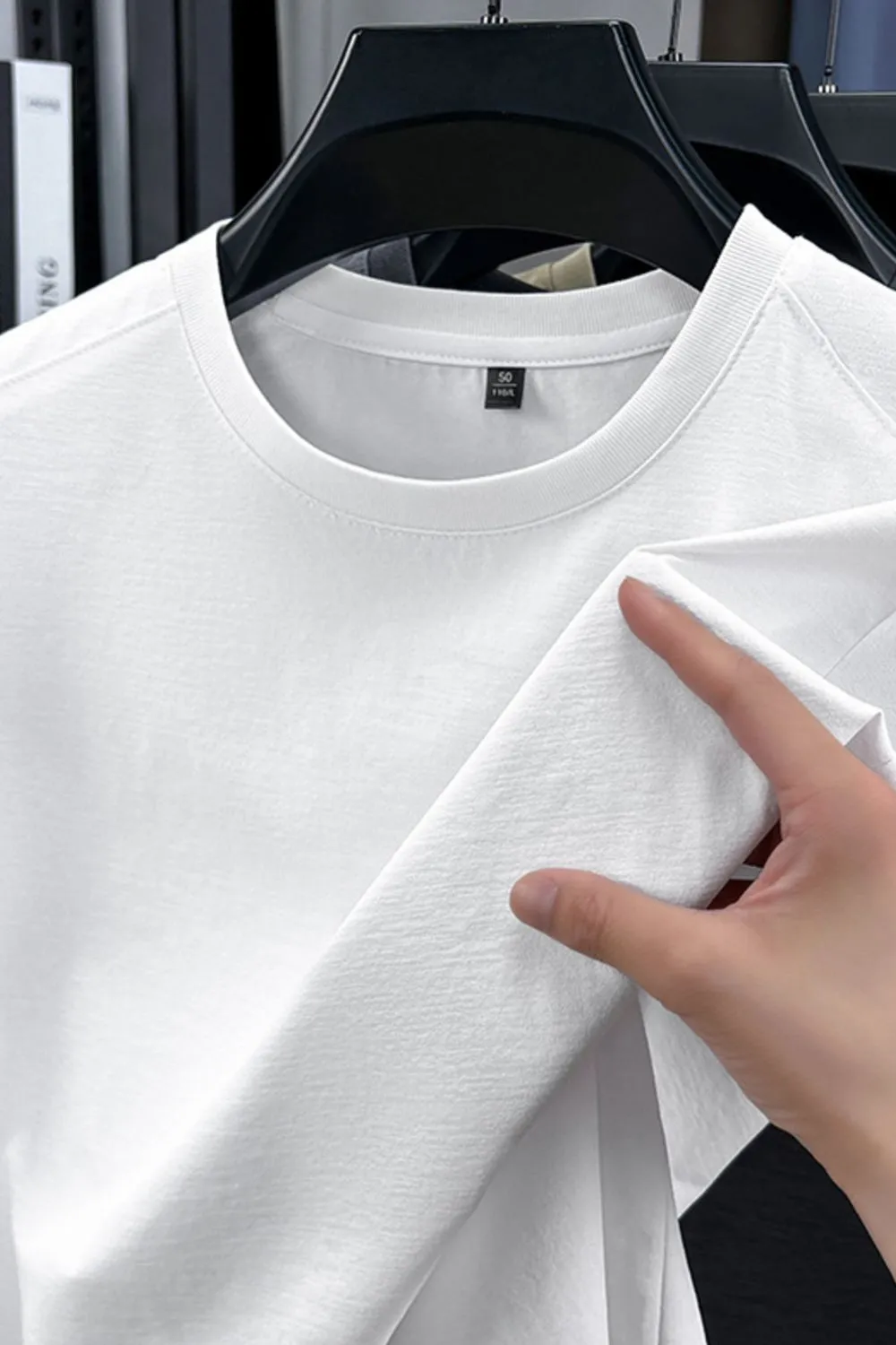 Men's Plus Size Round Neck Short Sleeve T-Shirt, image 3