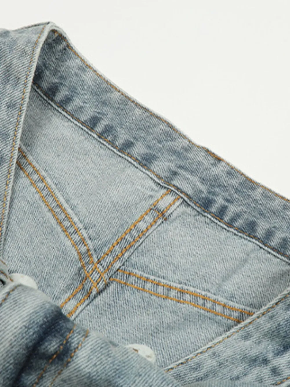 Men's Vintage Wash Wide Leg Pocket Jeans, image 6