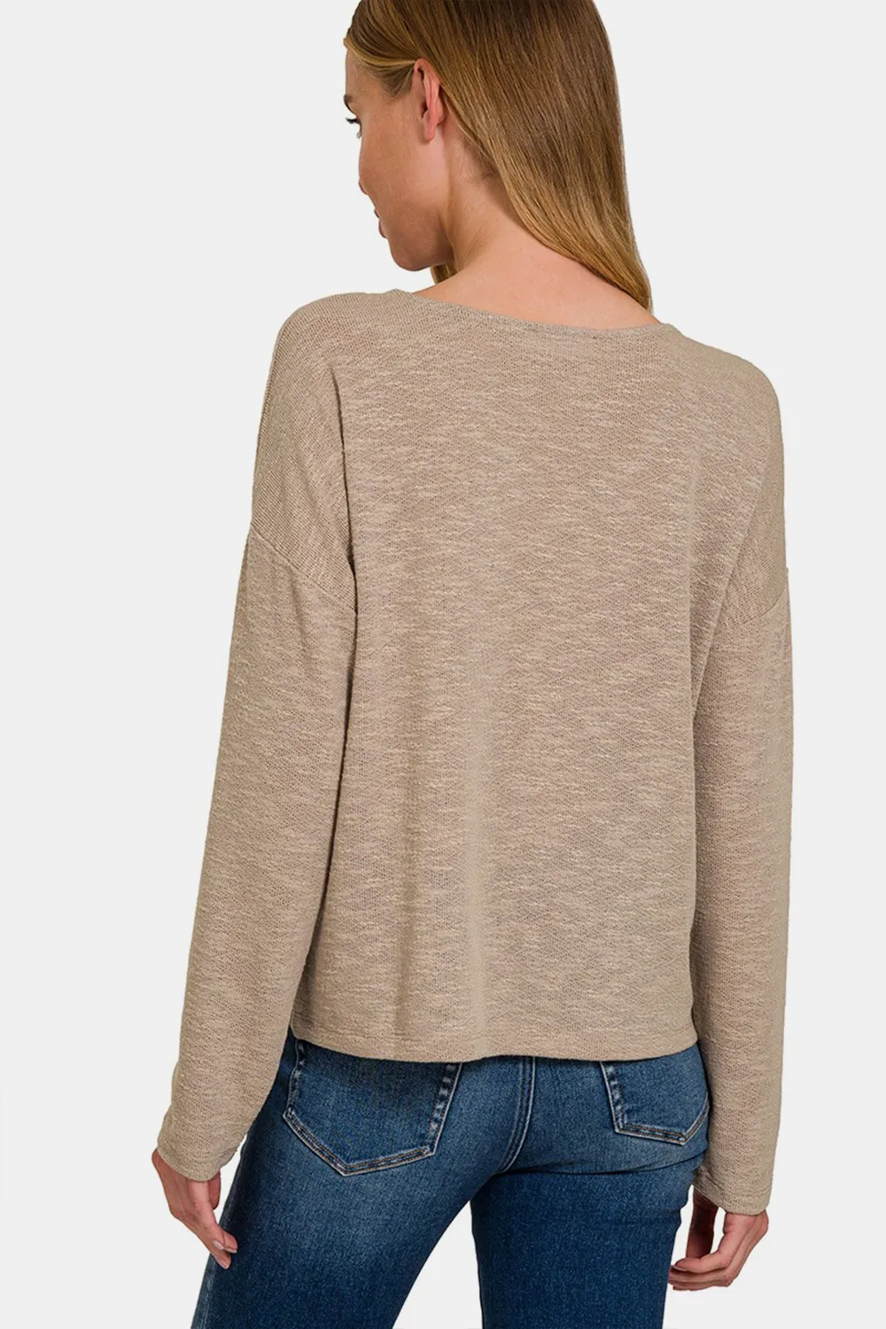 Dropped Shoulder Long Sleeve T-Shirt, image 2