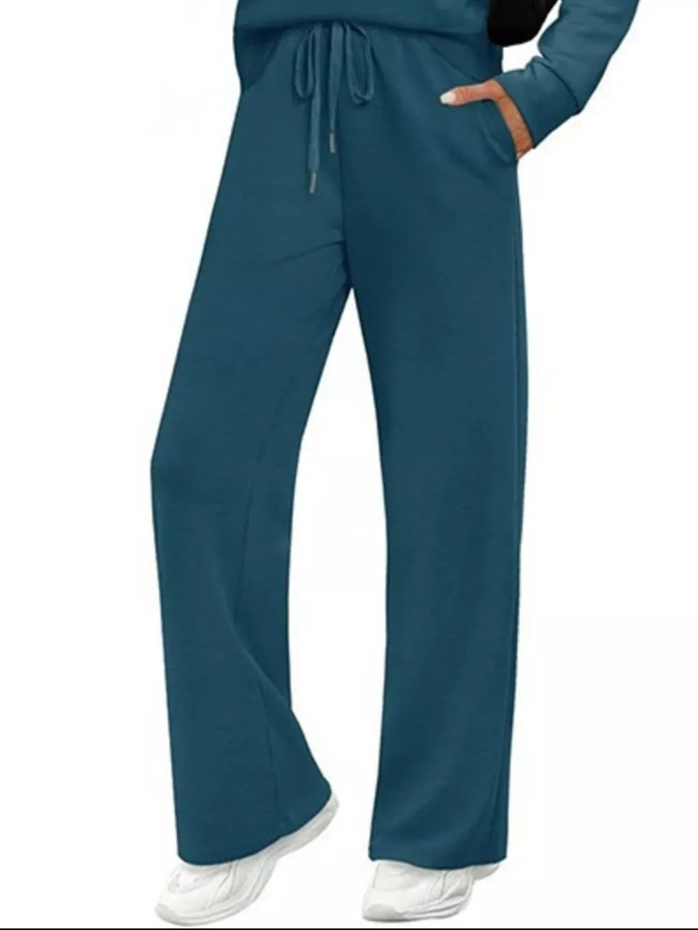 Full Size Long Sleeve Round Neck Top and Pants Set Plus Size, image 3