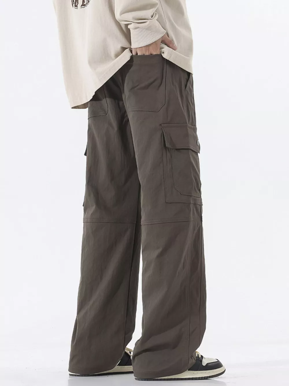 Men's Full Size Multi-Pocket Cargo Utility Pants Plus Size, image 4
