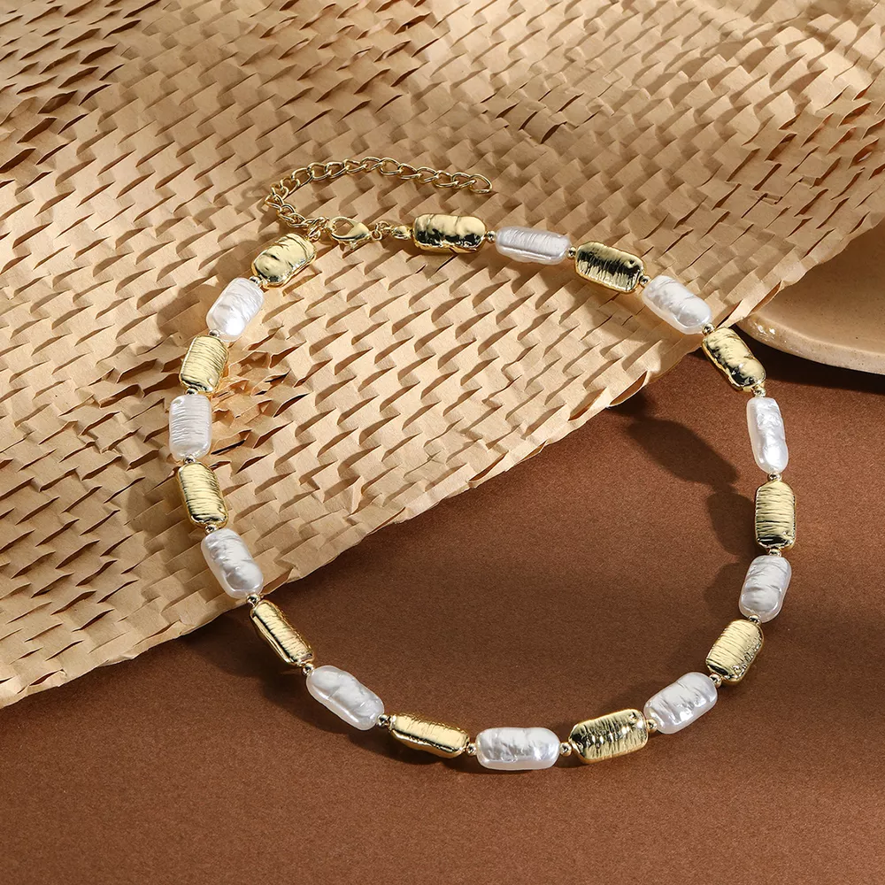 Alloy Pearl Chain Necklace, image 2
