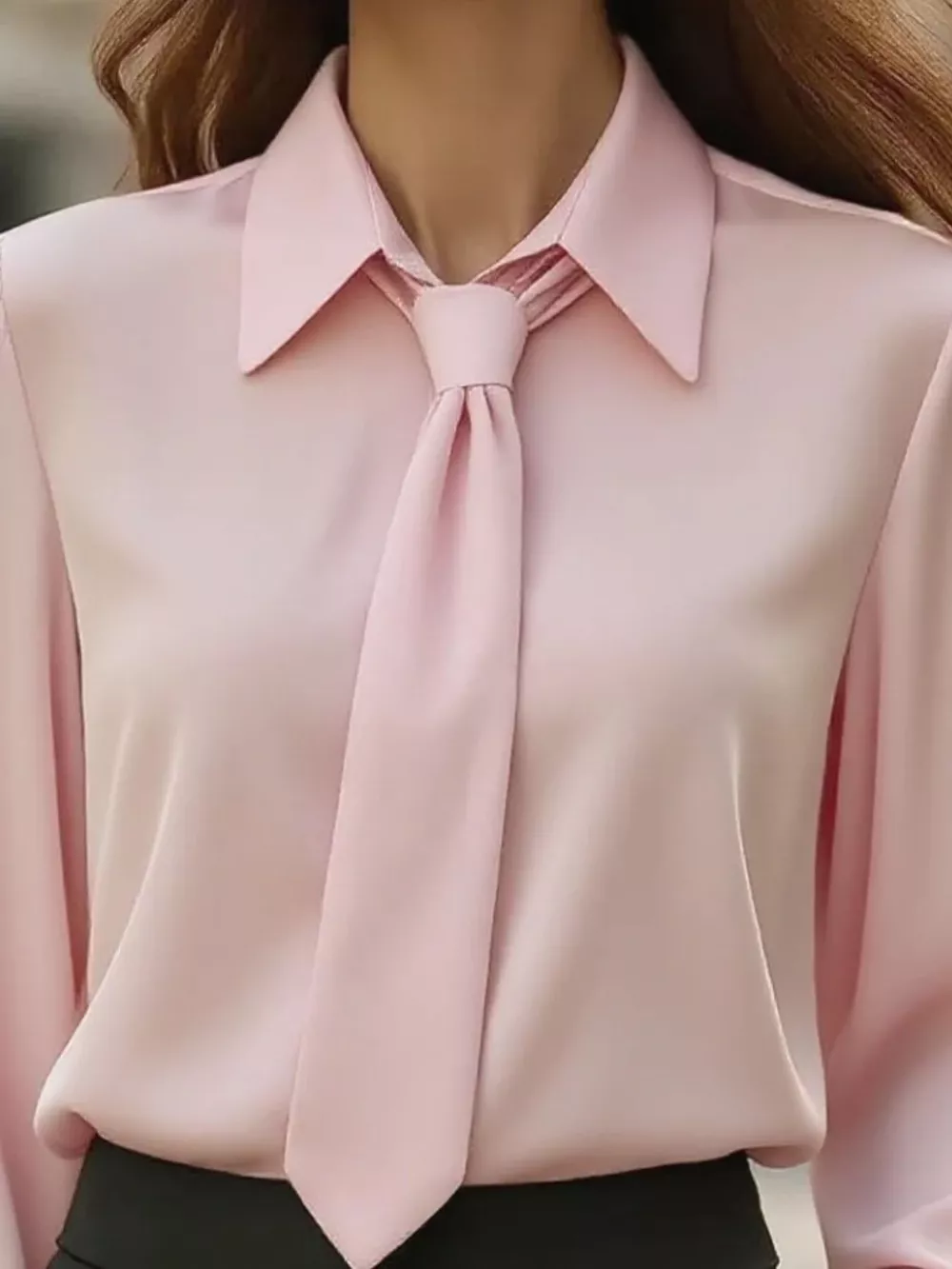 Collared Neck Long Sleeve Blouse, image 6