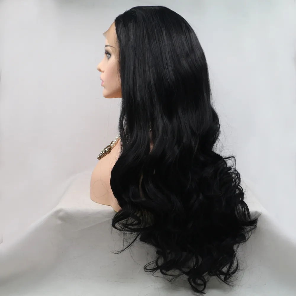 13*3" Lace Front Wigs Synthetic Long Wavy 24" 130% Density, image 3