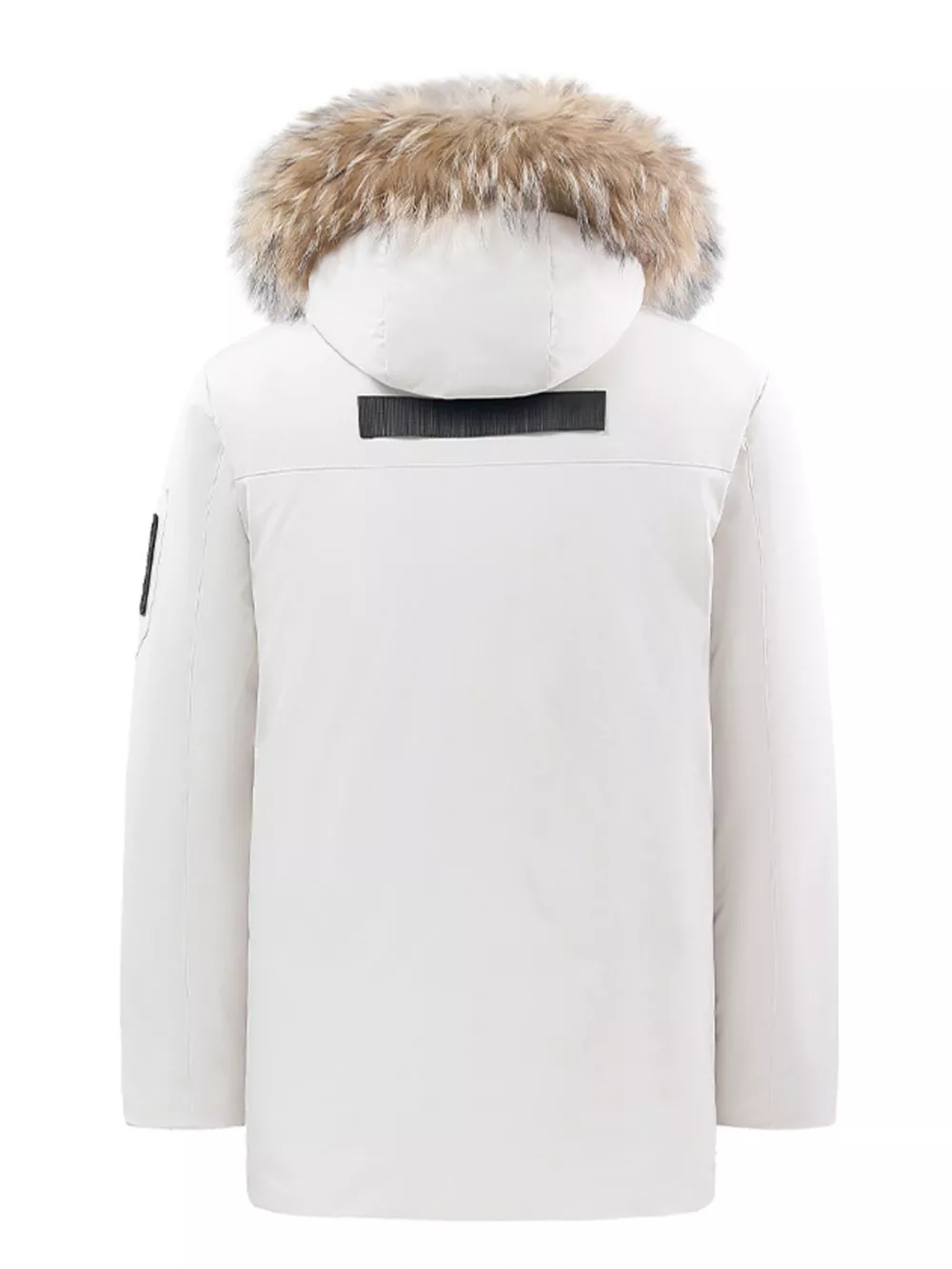 Men's Full Size Fur Hooded Winter Parka Coat Plus Size, image 3
