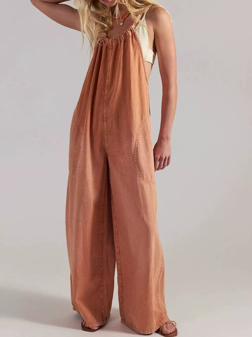 Sleeveless Wide-Leg Jumpsuit, image 9