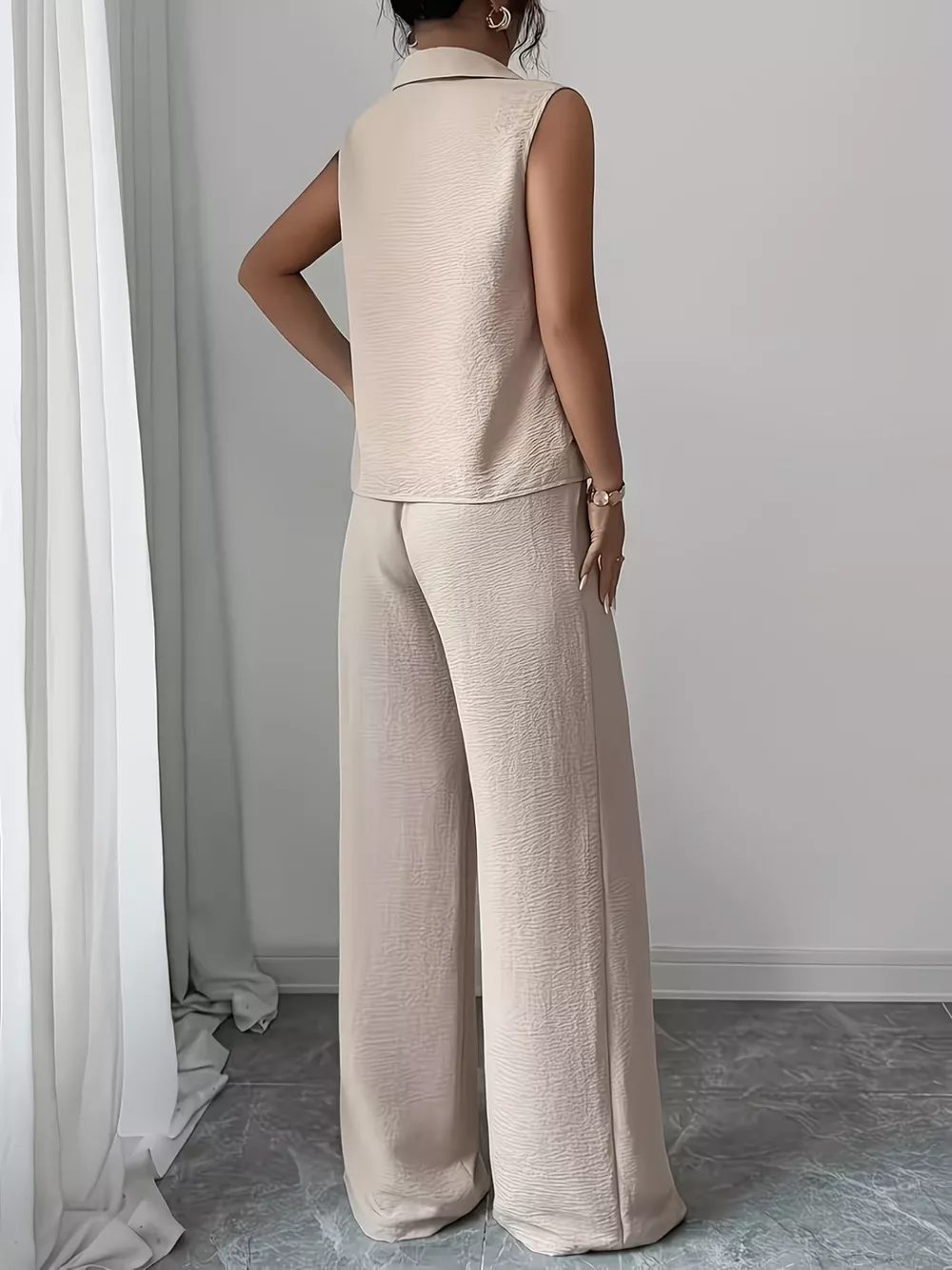 Sleeveless Top and Wide Leg Pants Set, image 19