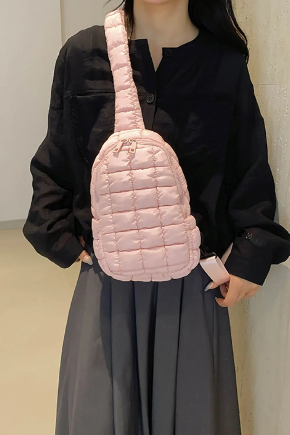 Quilted Nylon Crossbody Bag, image 12