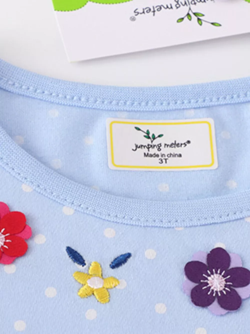 Children's Fairy Embroidered Long Sleeve Polka Dot Dress, image 2