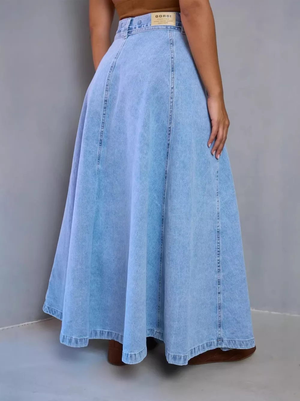 High-Waisted Denim Skirt, image 5