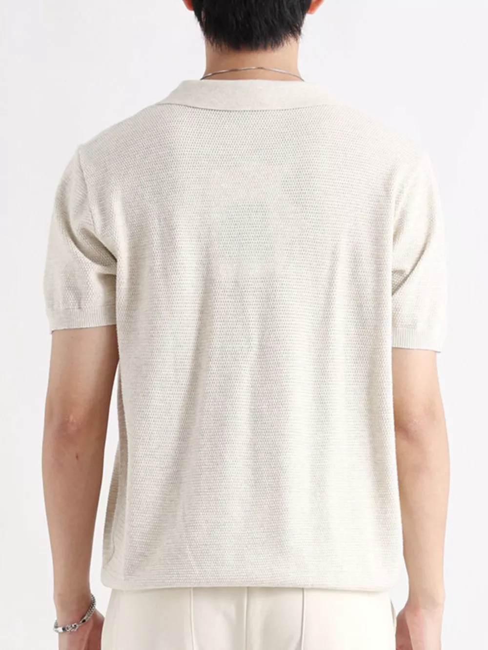 Men's Plus Size Button Detail Short Sleeve Polo, image 2