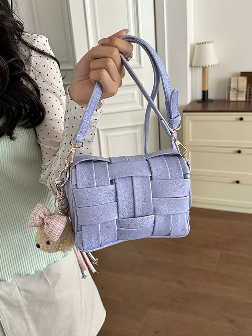 Woven Texture Crossbody Bag