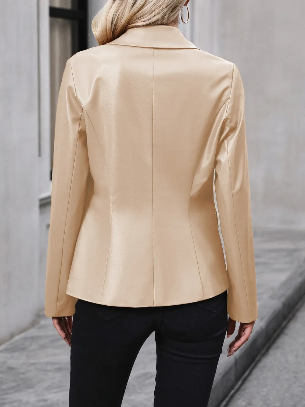 Button Up Collared Neck Blazer, image 9